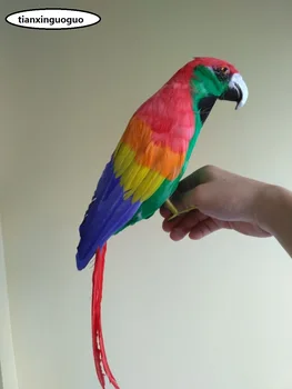 bonito simulação colorido papagaio modelo de espuma e peles de aves boneca de presente de cerca de 40cm 1232