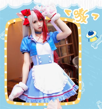Anime Empregada De Café Todoroki Shoto Cosplay Fantasia De Gato Empregada Vestido Frete Grátis