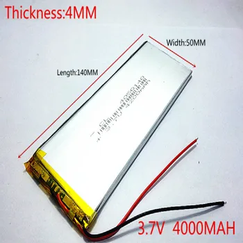 3,7 V,4000mAH,4050140 PLIB ( polímero de íon de lítio de bateria ) bateria de iões de lítio para o tablet pc,GPS,mp3,mp4,telefone celular,alto-falante