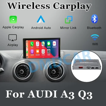 Sem fio Carplay MMI Android auto caixa de Interface Para AUDI A3 P3 Tela Original Apoio Link de Espelho de Reposição da Câmera